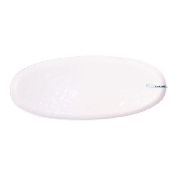 Melamine Nutty Oval Platter 48x19x2cm - White - 1 Piece