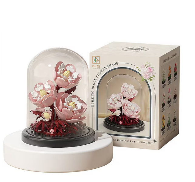 Floral Design with Protective Lid Building Block Set - 168 Pieces