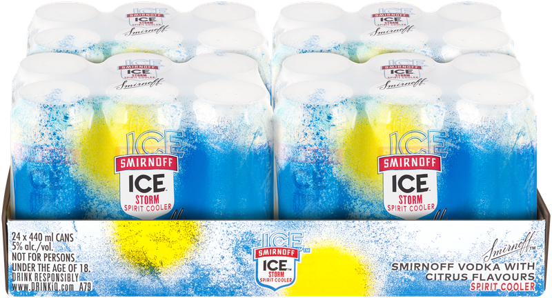 Smirnoff Ice Storm Premium Spirit Cooler 24 x 440ml Can