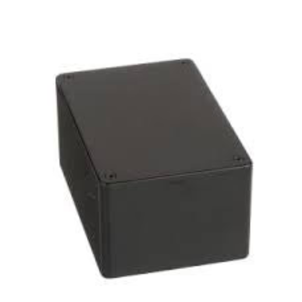 1591TBK ABS Enclosure 120x80x58.7mm Black Card Guides IP54