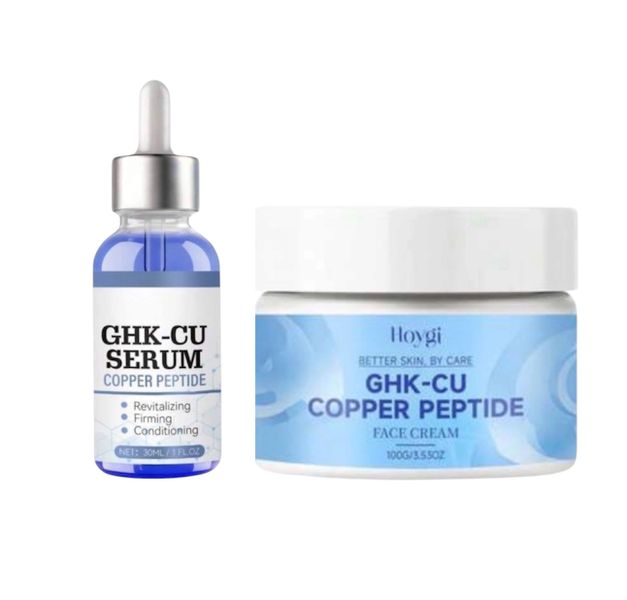 GHK-Cu Copper Peptide Skincare Duo | Face Cream 100g + Serum 30ml