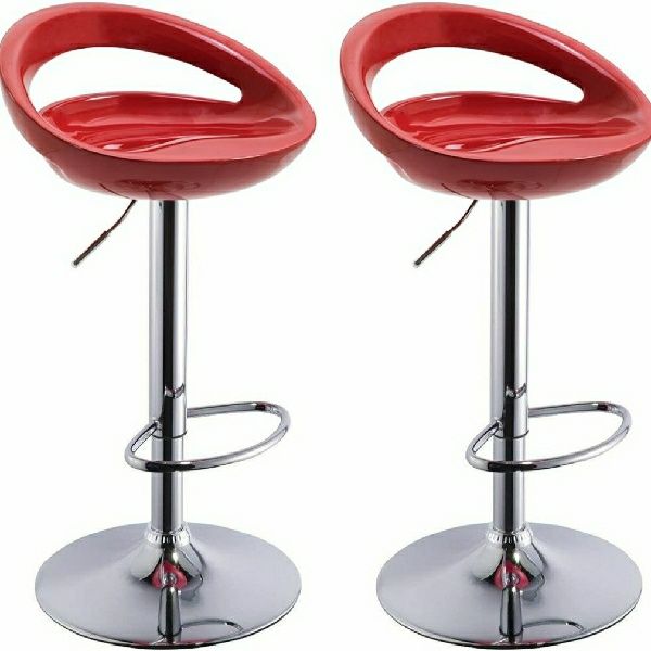 Bar Stools - Set of 2 - Wine Red