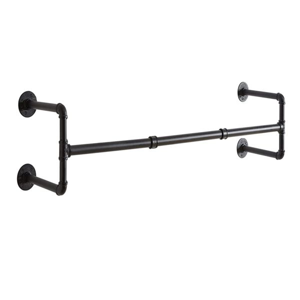 Industrial Pipe Clothes Rack Wall Mounted Clothing Rack For Closet Room