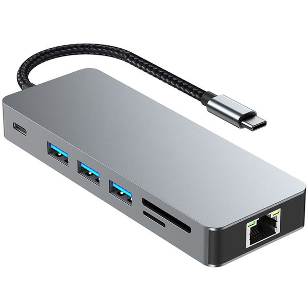 11-in-1 Multi-Function USB-C Adapter Hub for Laptop Docking Stations HDMI