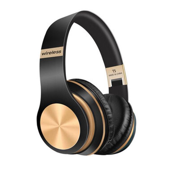 T5 Bluetooth Headphone 5.0 3D Stereo Wireless Headphones with Mic Foldable