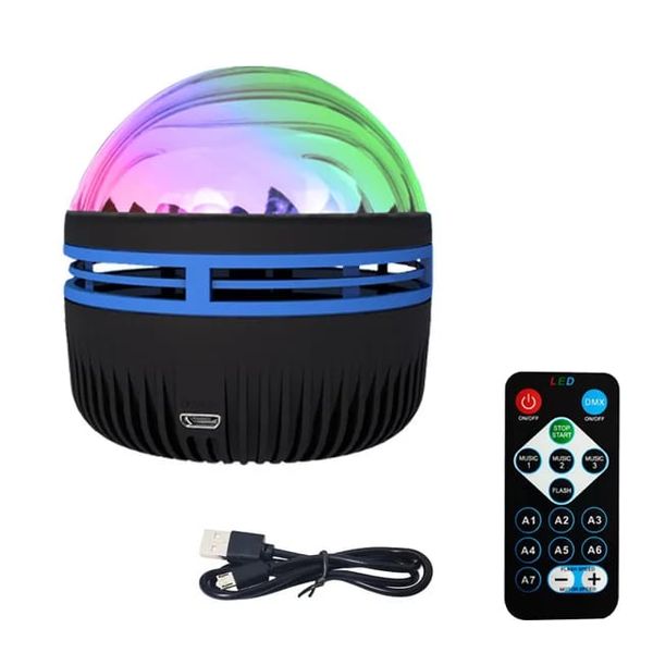 Rechargeable Portable LED Starry Projection Disco Light With Remote Control