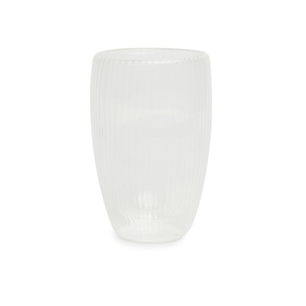 George &amp; Mason - Fluted Glass Double Wall Mug - 450ml