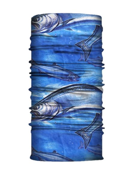 Face-Neck Warmer Bandana Face Shield Blue Fish Design
