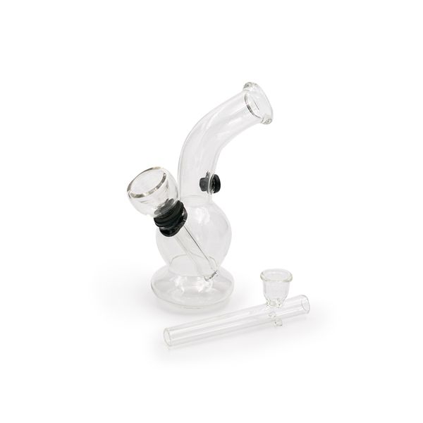 3inch Clear Glass Pipe &amp; Mini Bong combo