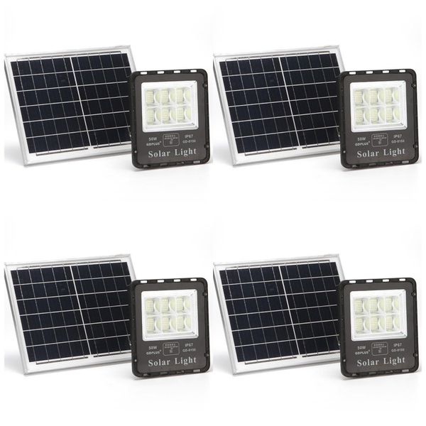 50w Premium Solar Powered Flood Light-4 Pack