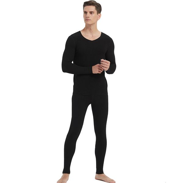 2 Piece Men Underwear Long Sleeve Long Johns Thermal Set
