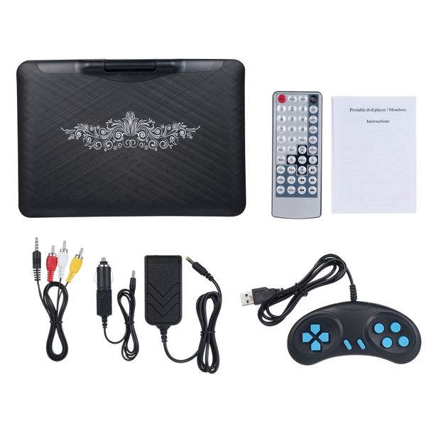 20.8" Portable EVD Player 270 Swivel HD Screen Game Car Charger
