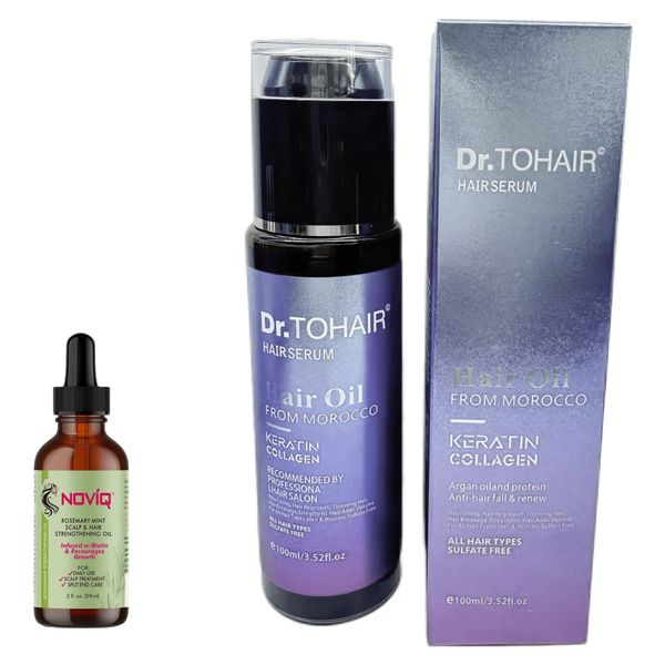 Dr. TOHAIR Argan Oil Hair Serum for Strength &amp; Shine + NOVIQ Hair Serum