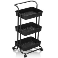 Multifunctional Trolley for Kitchen Bathroom Office Storage - 3 Tier