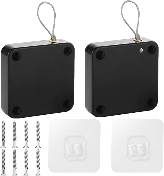 2pack Retractable Automatic Door Closer Tool-Free Installation