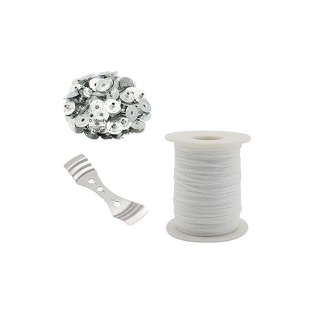 Candle Wick Roll, Unwaxed - 60m &100 Pieces Base & Wick Holder For Candle  Kit, Shop Today. Get it Tomorrow!
