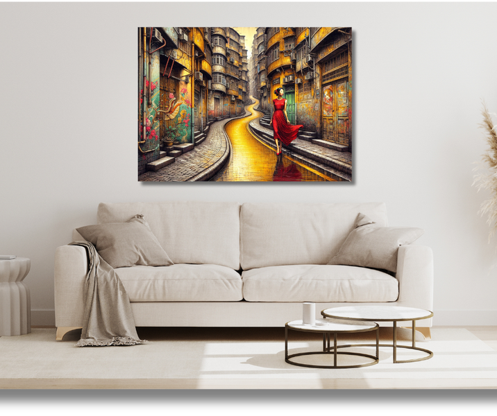Canvas Wall Art Home Decor -Gold Street Walk