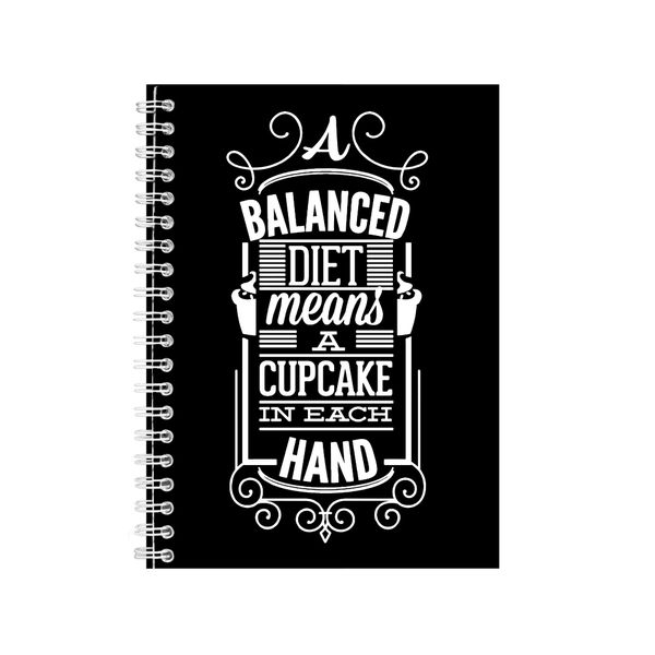 Cupcake Diet Wire Bound Notebook Gift Idea Writing Books A4 Notepad