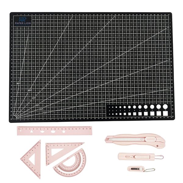 A3 Self-Healing Cutting Mat with Metal Rulers and Ceramic Blade Cutter set