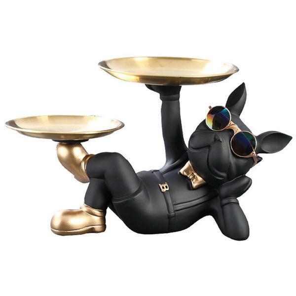 Home Decor Multifunctional French Bulldog Storage Tray (33x20x29.5cm)