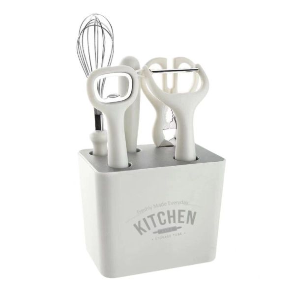 Fruit Knife Compact Kitchen Utensil Gadget Set with Storage Holder