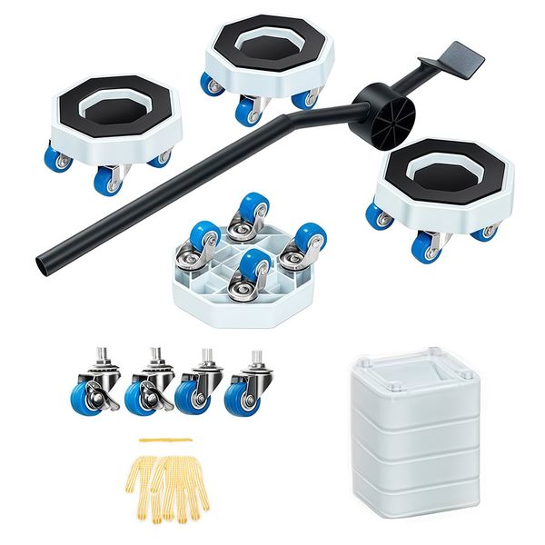 Furniture Mover Set with Wheels, with 360 Rotating Transport Roller