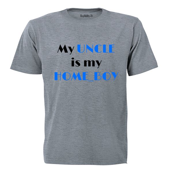 My Uncle is my Home_Boy - Kids T-Shirt - White