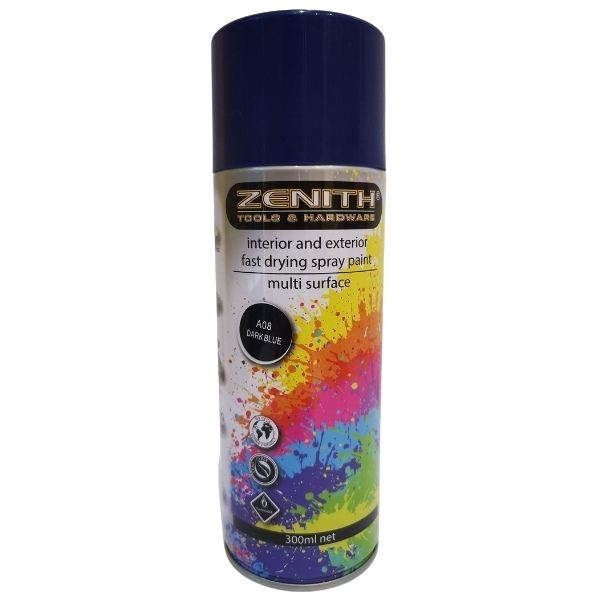 Zenith Spray Paint 300ml (Dark Blue A08) Shop Today. Get it
