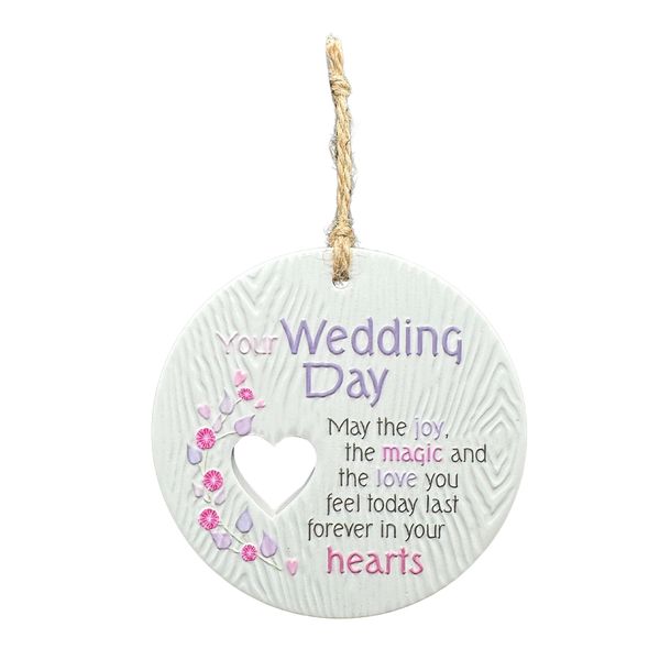 Piece of my Heart Ceramic Plaque - Wedding Day