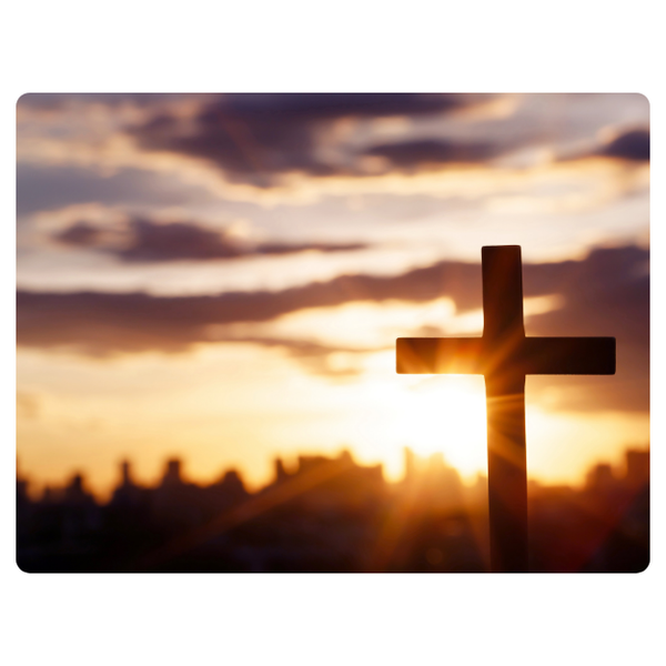 Sun Set Rise Cross Printed Mouse Pad