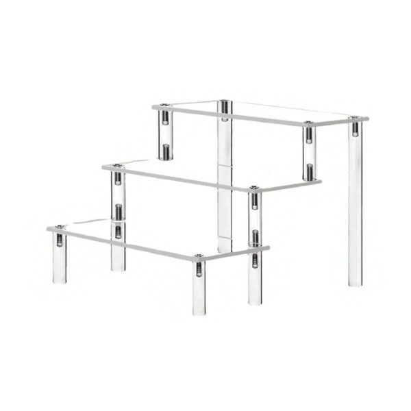 3 Layer Adjustable Acrylic Display Rack - Tansparent