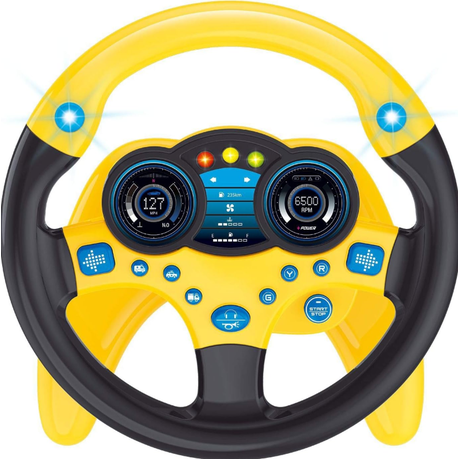 Baby Steering Wheel Toy, Kids Steering Wheel for Car Backseat Image