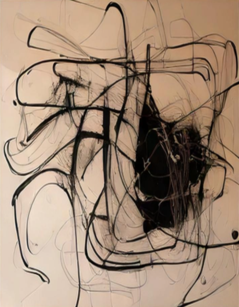 Canvas Modern Art Wallart Home Deco Art On Wall Ready To Hang - Black lines