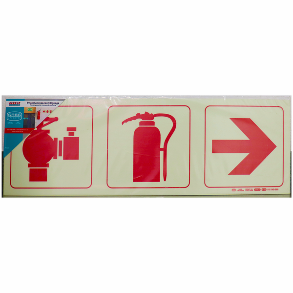Parrot Photoluminescent Safety Sign - F12 Right Arrow To Fire Extinguishers