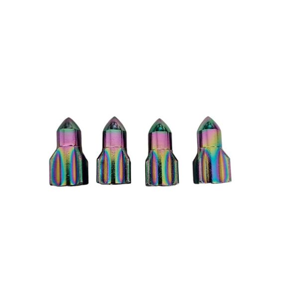 Xtreme Xccessories Light Weight Aluminium Rocket Shaped Tyre Valve Caps