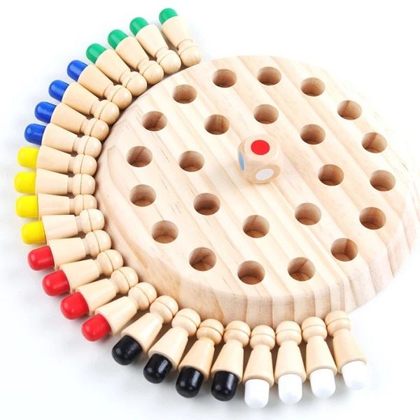 GB Fine Wooden Memory Match Stick Chess Game Children