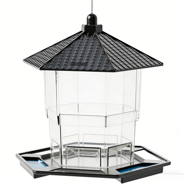 Transparent Outdoor Bird Feeder