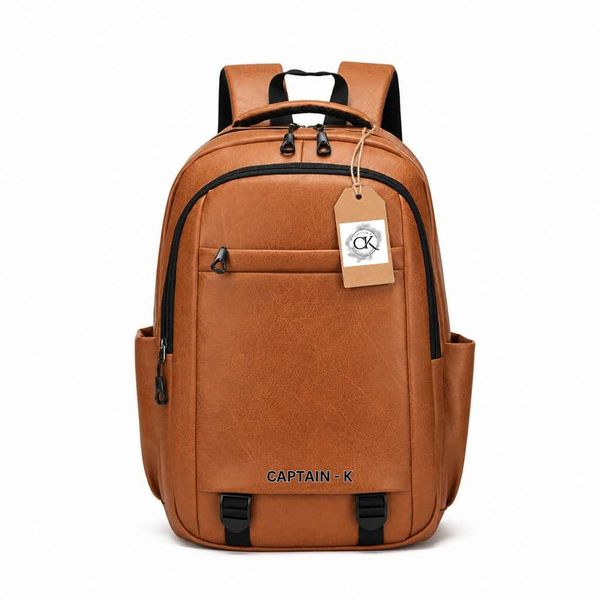 Captain - K - Leather Waterproof All Purpose Laptop Backpack