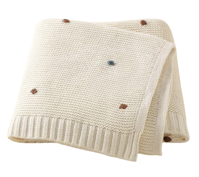 Baby Swaddling Cotton Blanket Polka Dot