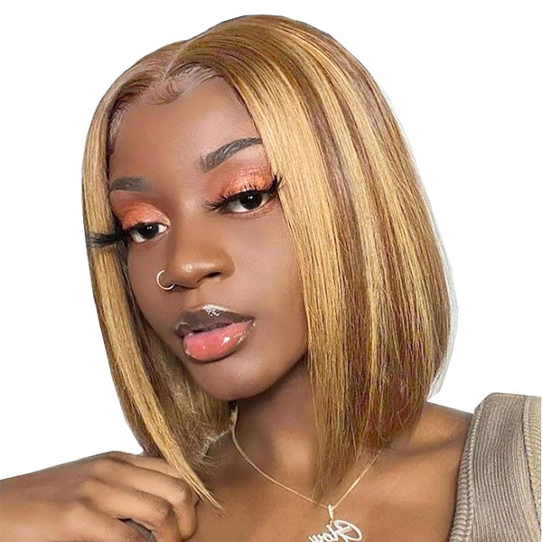 ABTOR Glueless Straight Synthetic Wig -12in HD Lace Pre-Plucked Hairline