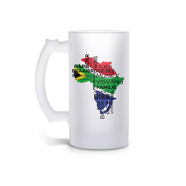 South African Sayings Heritage Day Frosted Beer Mug 480ml