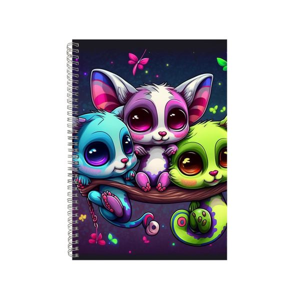 Big Eye Colourful Monkeys Notebook Animal Gift Idea Notepad Pad 81