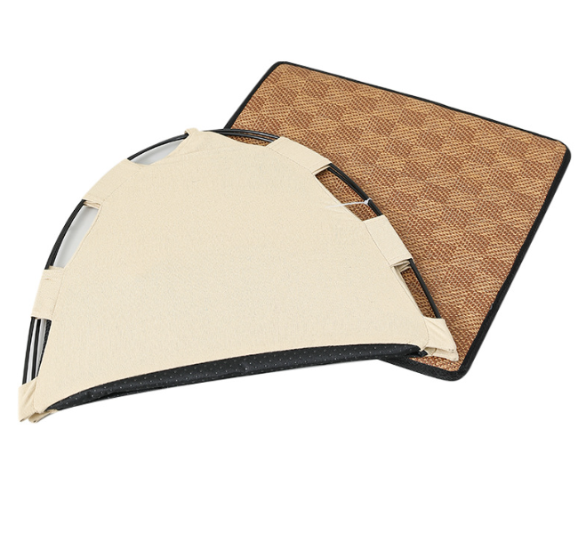 Pet Bed Tent with Mat for Small Dogs and Cats Canvas Easy Cleaned Durable