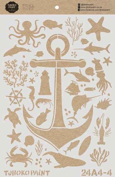 Tjhoko Paint Stencil - A4 - Nautical Adventure