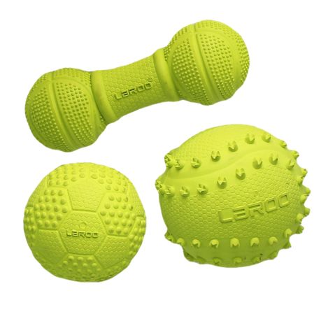 Dog Chew Toy Squeaky Dog Ball Toys - Green - 3Pack Image