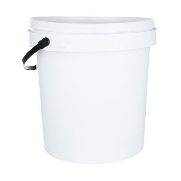 20L White Bucket with Lid &amp; Handle
