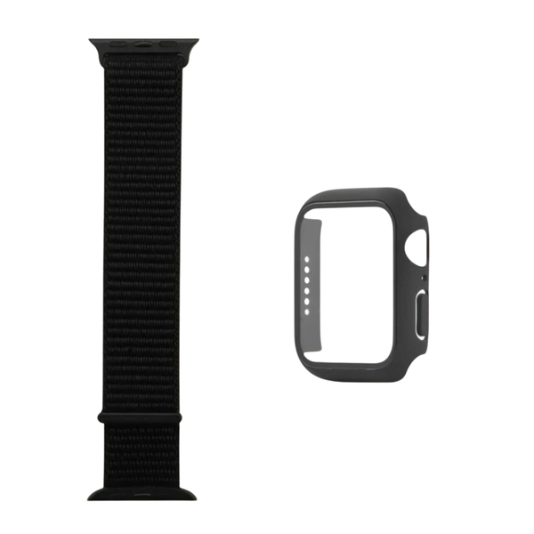 Black &amp; Screen Cover Set for Apple Watch 42 mm