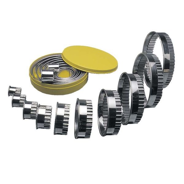 Round Cutter Set Stainless Steel-Plain 10 Piece
