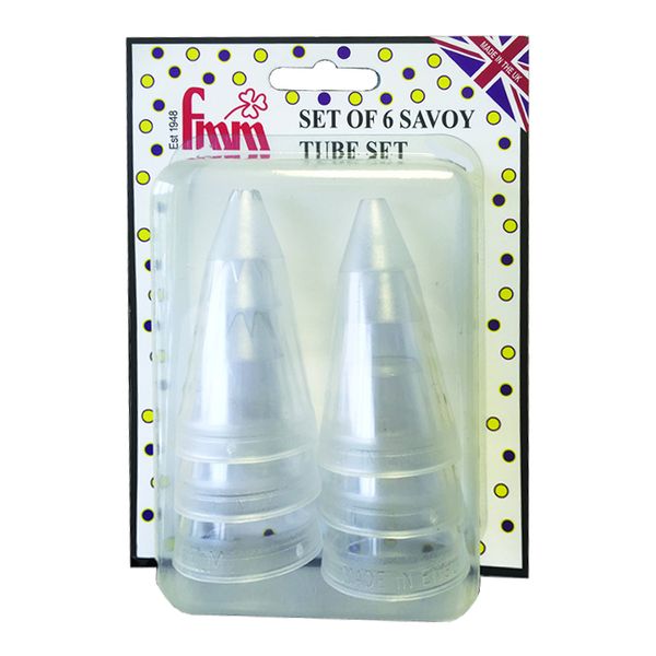 Piping Icing Decoration Decorating Sugarcraft Set Of 6 Savoy Tubes Nozzle