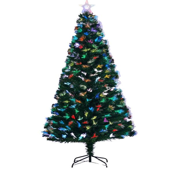 Columbian Pre-Lit Fibre Optic Christmas Tree with Tree Topper | Shop ...